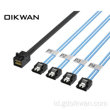 HD Mini SAS SFF-8643 Kabel 4Sata Kabel 12GB SAS ke Sata